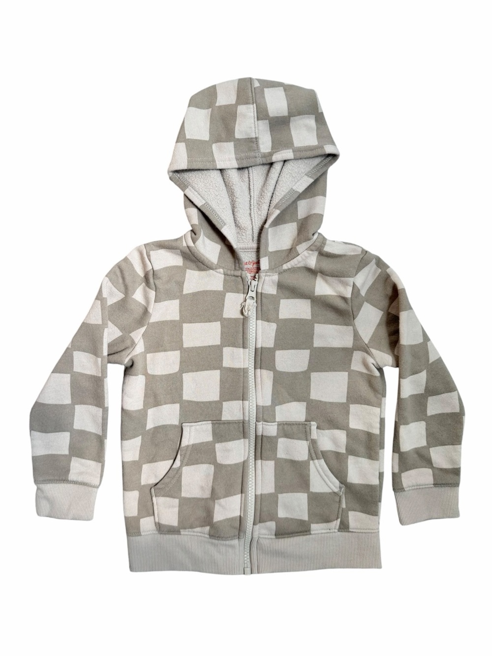 Cat & Jack Checkerboard Zip-Up Hoodie Jacket - Size 4T